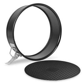 FORMEGOLOSE™, Tortiera apribile 1 fondo Ø 22 cm, Acciaio con rivestimento antiaderente, Nero