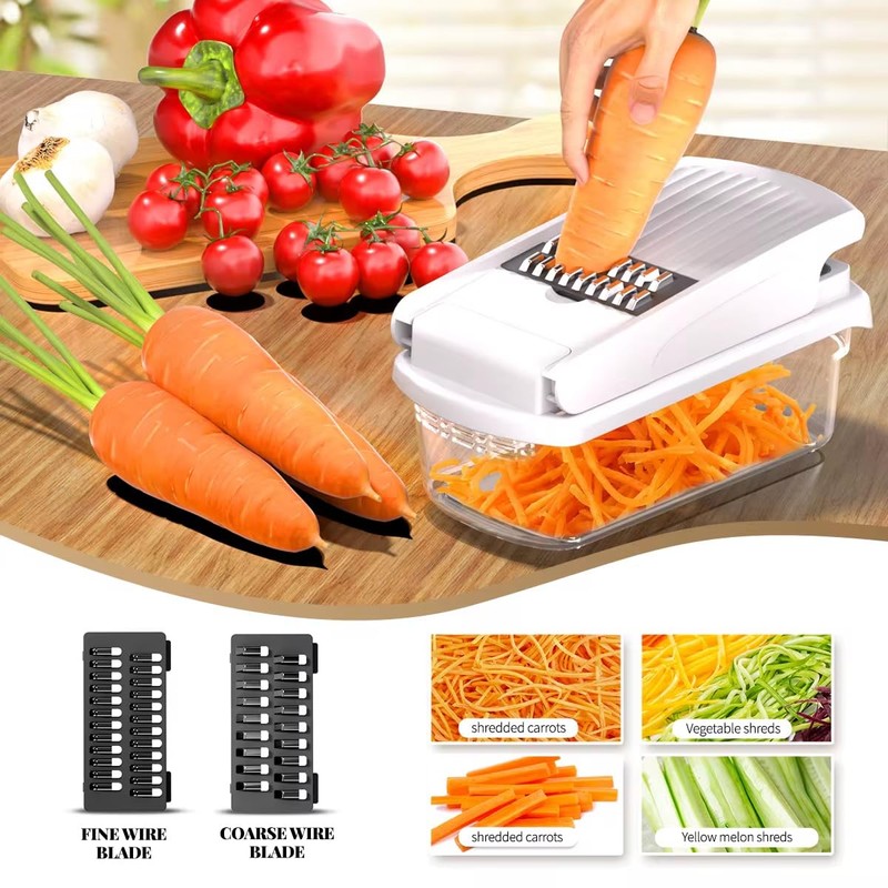 Multifunctional Vegetable Slicer - Kitchen Mandolin - 15-in-1 Vegetable Slicer