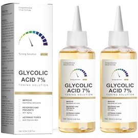 2PCS 2025 New Glycolicacid 7% Toning Solution,Restores Skin Vitality and Refreshing, Moisturizes The Face, Suitable for Daily Use(100ML*2 * 3.38fl.oz)