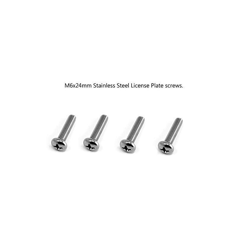 LFPartS Stainless Steel Rust Resistant License Plate Frame Fasteners Screws