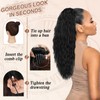 BARSDAR Comb Clip Ponytail Extension with Drawstring, 56 cm Curly