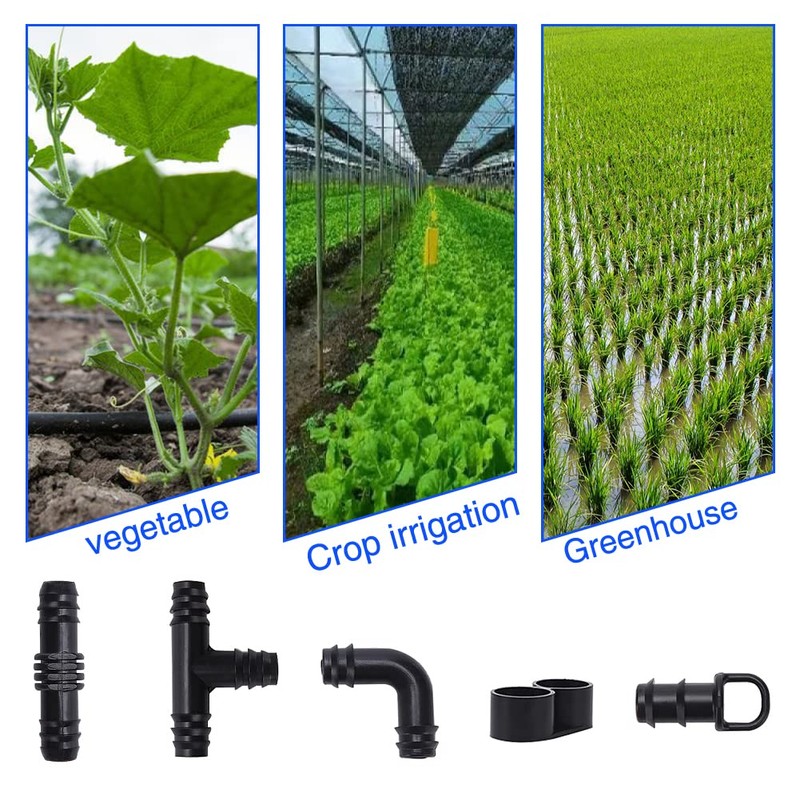 VooGenzek Irrigation Connection Kit for Hoses, Plug Barb Hose Connector,