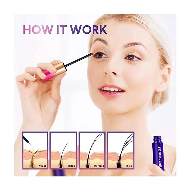 Viebeauti Suero Para Pestañas Y Cejas Más Largas Y Gruesas