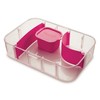 PackIt Flex Bento Food Storage Container, Ripe Raspberry, Shatterproof Crystal