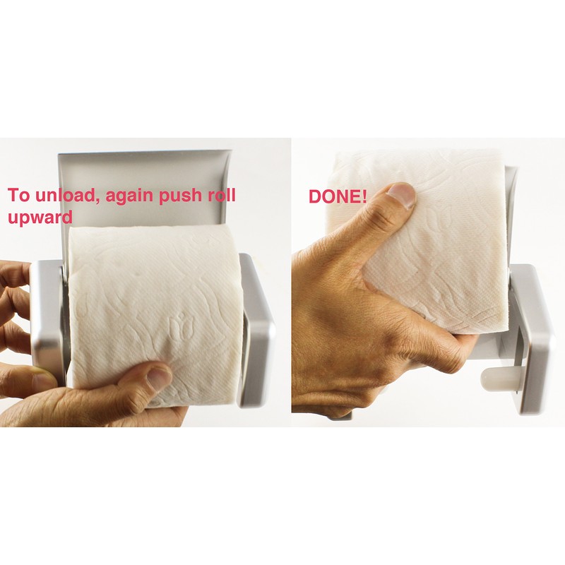 Zoie + Chloe Easy-Snap Toilet Paper Holder - Load and