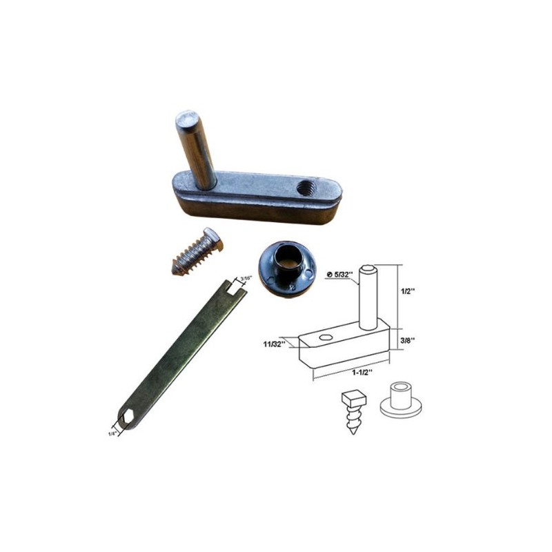 Framed Swing Shower Door Pivot Block with 1/2" Pin and