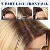 HAIRCUBE Ombre Blonde Synthetic Lace Front Wig, 10 Inch Layered