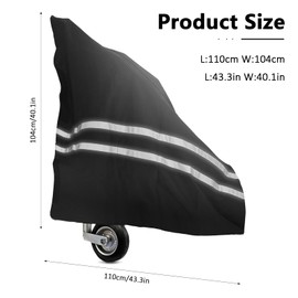 Drawbar Cover, Horse Trailer Cover, Horse Trailer Accessories, 600D UV-Resistant Waterproof with Reflective Strips, Drawbar Cover, Thickened, Large for All Types of Horse Trailers