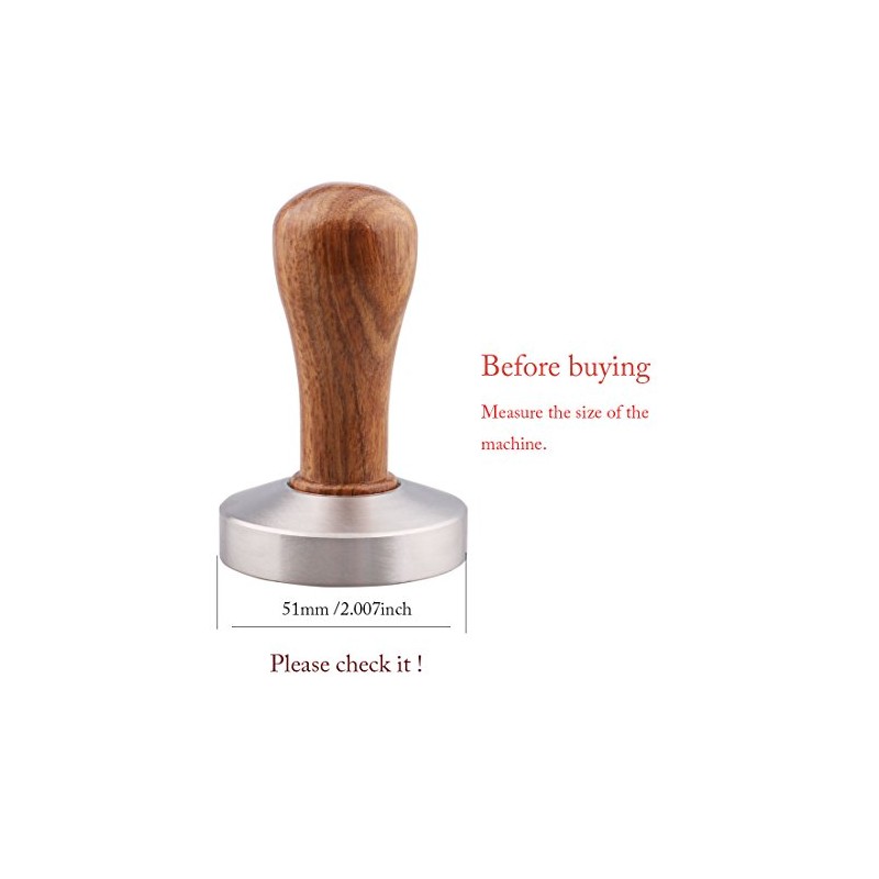 Stainless Steel Coffee Tamper 51mm Barista Espresso Base Coffee Bean