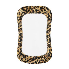 Zanxiantu Leopard Print Baby Lounger Pillow for 0-24 Months Newborn Brown Baby Cocoon Sleeping Nest Sleeping Breathable Boys Girls