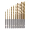 Custom Kobo 10 Piece Hex Shank HSS Steel Titanium Drill