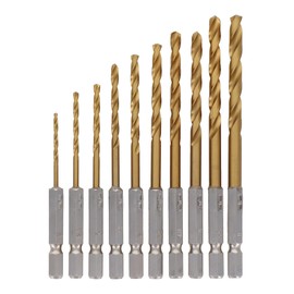 Custom Kobo 10 Piece Hex Shank HSS Steel Titanium Drill Blade Set 13 – 722 820301