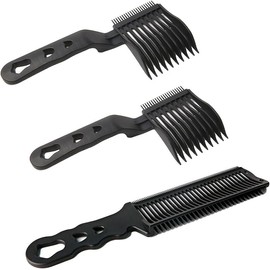 3Pcs Blend Hair Cutting Combs, Barber Fade Curved Positioning Cutting Combs, Barber Fade Comb Curved Positioning Flat cutting comb