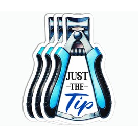 3Pcs - Just The Tip Sticker - Pet Groom Sticker - Dog - Vet Tech - Nail Trim - Water Bottle - Tumbler - Laptop - Kindle - Phone