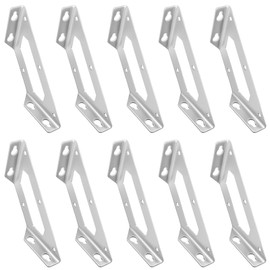 Pack of 10 Angle Connectors, Corner Connectors, Stainless Steel Angle, Corner Connector, Furniture Construction, Corner Bracket, Triangle Support, Metal Angle for Cabinet, Table, Chair, Furniture Connector, Wood Connector