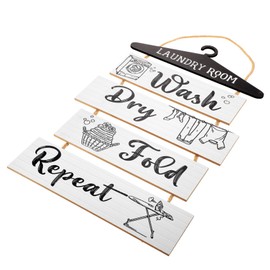 Levemolo Rustic Laundry Wall Art Sign Decorative Wooden Hanging for Farmhouse Bathroom Unique Laundry Accessories for Home Decoration Housewarming present