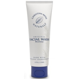 Christina Moss Naturals Rosemary Face Wash from Plant Extracts & Essential Oils, Gently Cleans Excess Oils, Dirt and Debris from the Skin with Rosemary, Aloe Vera and Shea Butter, 4oz | Christina Moss Naturals