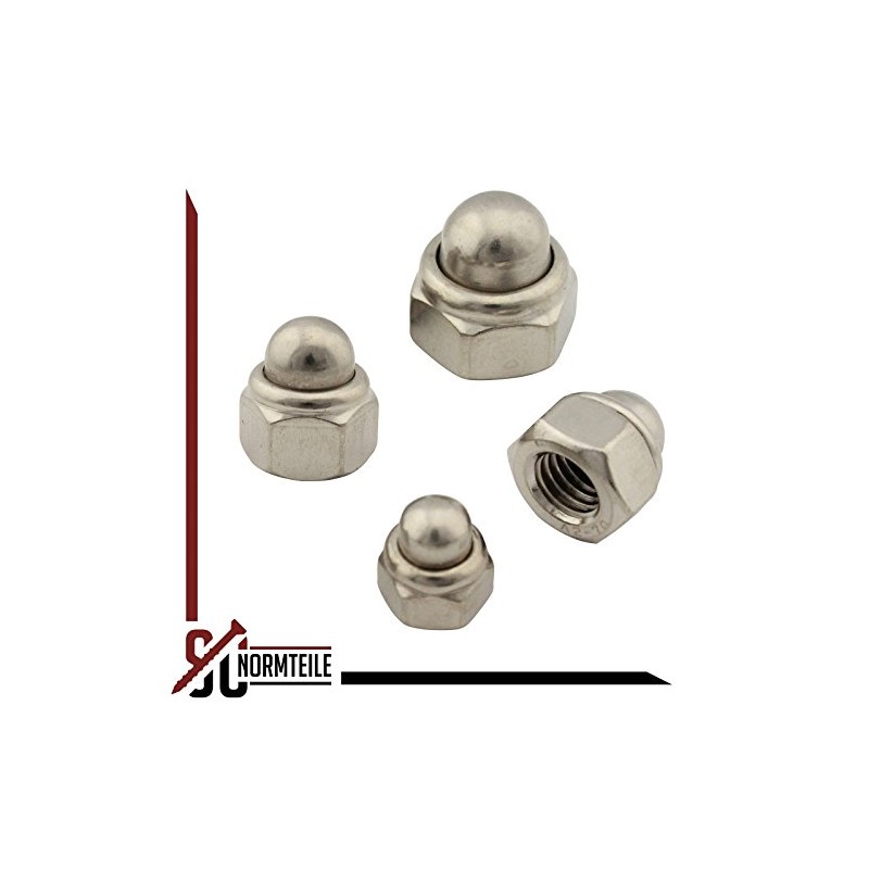 Acorn Nuts (Self-Locking) - M6 - (Pack of 10) -