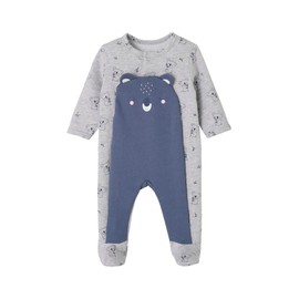 Vertbaudet Bio-Kollektion: Baby Sweat-Strampler mit Koala-Motiv grau meliert 62