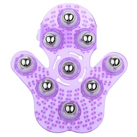 Body Massage Glove, Palm Shaped Massager Roller Ball Metal Rolling Ball Massage Body Hand Massager Beauty Massager Glove