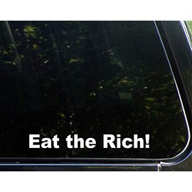 Sign Depot Eat The Rich - 9" x 1" - Vinyl Die Cut Decal/Bumper Sticker for Windows, Cars, Trucks, Laptops, Etc.