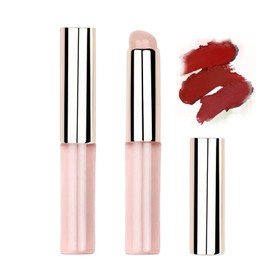 [LUYING] Q Bullet Flexible/Natural/Odor-free Multi-functional Mini Lip Brush, Easy to Carry, Pink Wood Handle (2 Pieces)