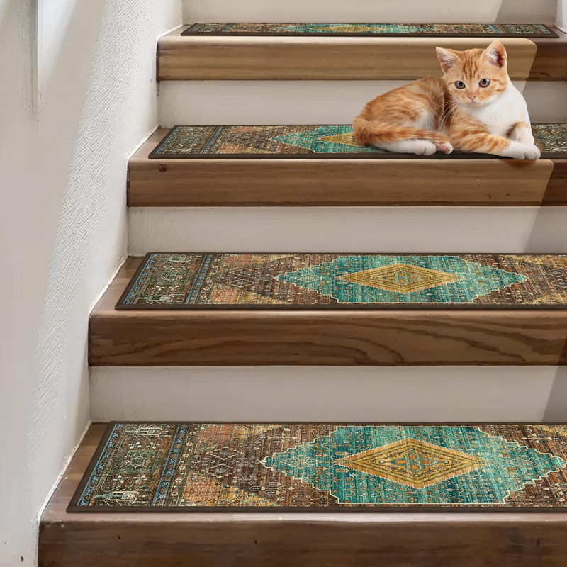 sarben 8"x30" Non Slip Stair Treads for Wooden Steps 15