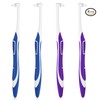 WLLHYF 4 Pcs Tuft Toothbrush Tufted Brush, Interspace Toothbrushes End-Tuft