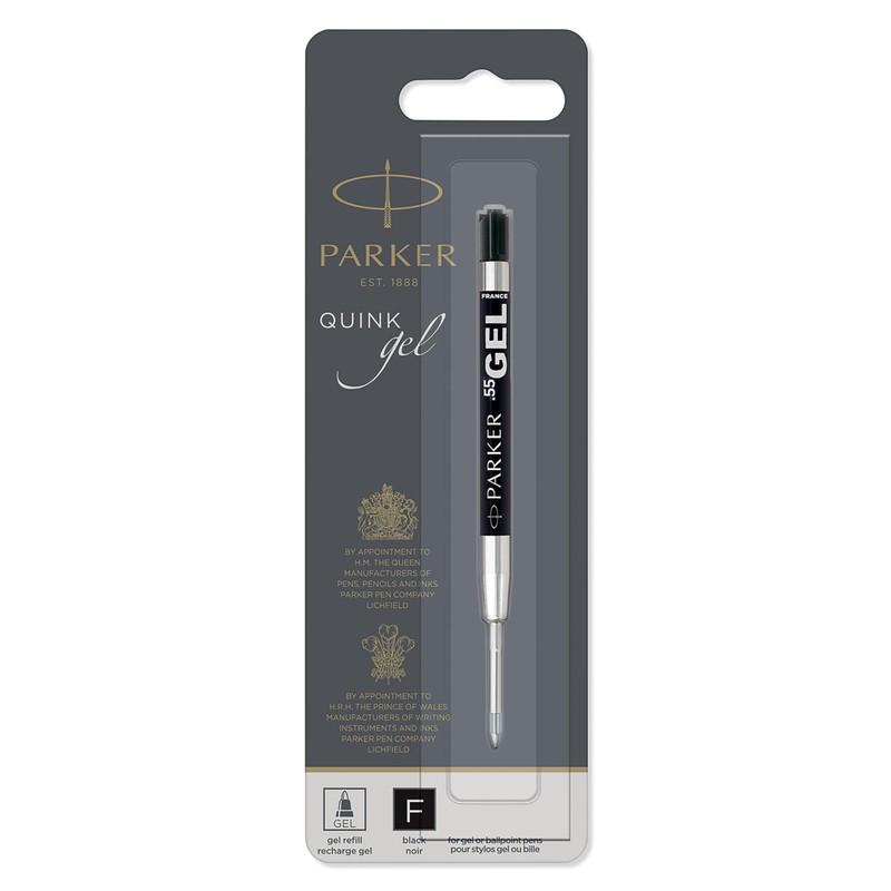 PARKER Quink Gel Ballpoint Pen Refills 0.5mm Fine Point Black