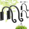 Lifyzoon Heavy Duty Plant Hanger Bracket (8"/Black) Outdoor Hand-Forged Hanging