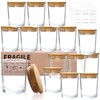 CONNOO 15 Pack 7 OZ Clear Candle Jars with Bamboo