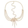 Aceorna Bridal Head Chain Rhinestone Forehead Headband Boho Crystal Hair