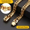 HIAOCEEY 14mm Wide Gold Dog Chain Collar Walking Metal Chain