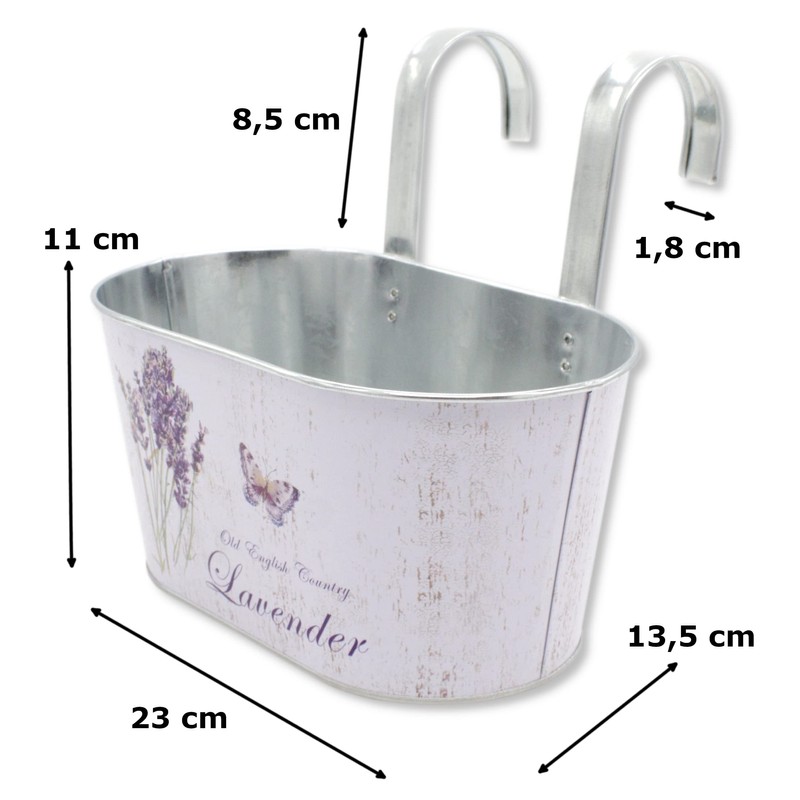 DARO DEKO Metal Hanging Pot with 2 Handles - 23