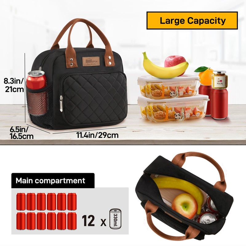HOMESPON Insulated Lunch Bag for Women Men Ladies Work Adult