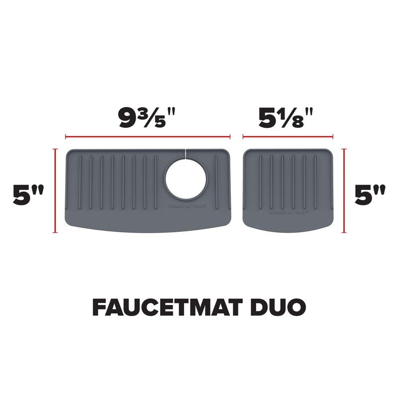 WeatherTech FaucetMat Duo - Protect Your Kitchen & Bathroom Countertops
