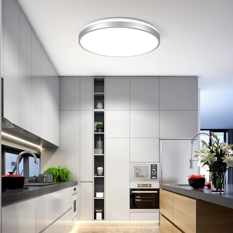HOREVO Bathroom Ceiling Light with Remote Control with Bluetooth Speaker,