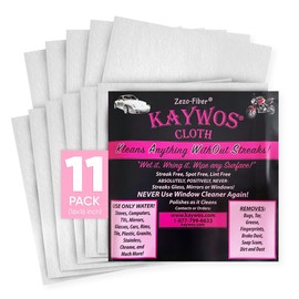 Kaywos Zezo-Fiber Microfiber Cleaning Cloth - Highly Absorbent Premium Towels for Cars, Kitchen, Glass, and Automotive Surfaces Soft Lint-Free Reusable Multipurpose Cleaning Rags,11 Pack