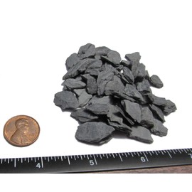 Natural Slate Stone - 1/4 to 1/2 inch Slate Gravel for Aquascaping Aquariums, Miniature or Fairy Garden, Aquarium, Model Railroad & Wargaming (1)