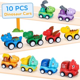 SYHLN Toys for 1 Year Old Boys Gifts,10 Pcs Toy Cars for Toddlers,Baby Toys 12-18 Months,Pull Back Cars Dinosaur Toys for Boys 1 2 Years,1 2 3 Years Old Boys and Girls Christmas Birthday Gifts