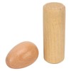 2PCS Wood Egg Shaker Natural Safe Musical Hand Percussion Instrument