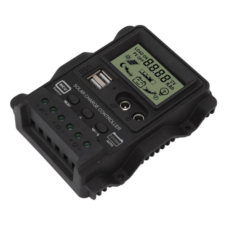 K1688 Solar Charge Controller PWM Dual DC with Black Shell