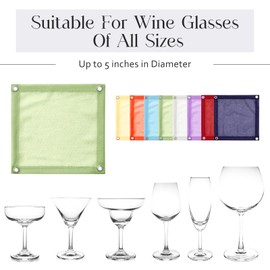 Mumufy 8 Pcs Weighted Outdoor Wine Glass Covers Wine Glass Covers to Keep Bugs out Wine Glass Toppers Breathable Screen Lids for Party Wine Accessories Housewarming Gifts