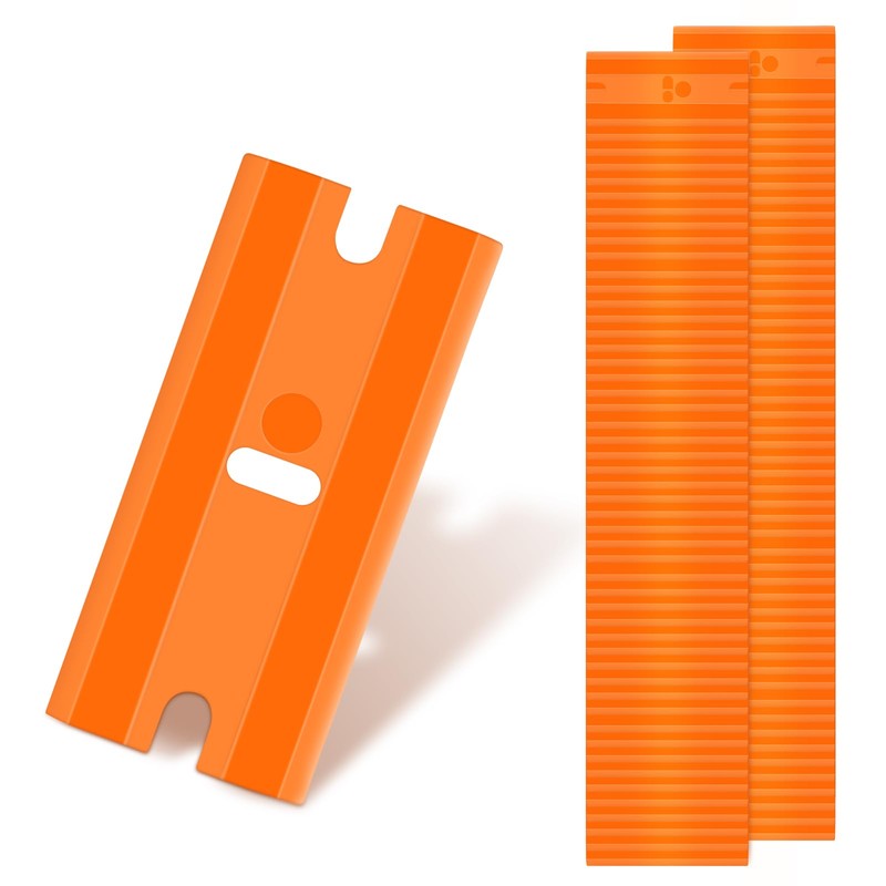 Flintronic Pack of 100 ceramic hob scrapers, replacement blades, plastic