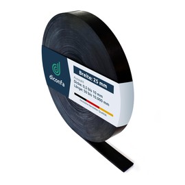 diconfa Rubber Strip Width 25 mm (2.5 cm) – Choice – Thickness: 1 to 5 mm – Length: 0.05 to 10 m – Selection: 4000 mm (400 cm) Long, 5 mm Thick – Rubber Mat Sold by the Metre Narrow Rubber Base Rubber