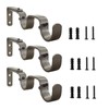 Kowibcl Heavy Duty Curtain Rod Brackets: Adjustable Double Holders, Fits