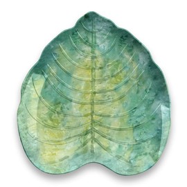 Tarhong TT21827473 Palermo Tropical Leaf Plate, 6.7 inches (17 cm), Dish, Break-Resistant, Melamine Tableware, Plastic, Dishwasher Safe, One-Plate, Stylish, Cute, Lightweight, Outdoor, Camping,