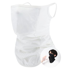 Wild Scene Face Cover, UV Protection, Open Mouth, Sun Protection, UPF 50+, Cool, Summer, Sweat Absorbent, Quick Drying, Ear-hook, Men's, Women's, white