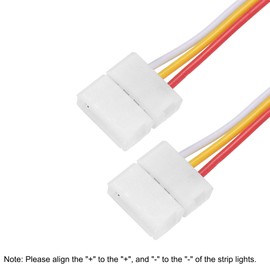 sourcing map 3 Pin 10mm Solderless LED Strip to Strip Jumper Cable 150mm Length 10Pcs