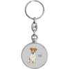 Toff London Beige Jack Russell Terrier Dog Keyring